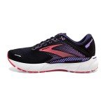 Brooks Women's Adrenaline GTS 22 Supportive Running Shoe - Black/Purple/Coral - 8.5 Medium