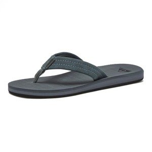 Quiksilver mens Carver Suede 3 Point Flip Flop Athletic Sandal, Grey/Grey/Black, 11 US