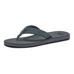 Quiksilver mens Carver Suede 3 Point Flip Flop Athletic Sandal, Grey/Grey/Black, 11 US