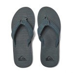 Quiksilver mens Carver Suede 3 Point Flip Flop Athletic Sandal, Grey/Grey/Black, 11 US