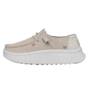 Hey Dude Wendy Peak Chambray Cream Size 10 | Women’s Shoes | Women’s Slip-on Loafers | Comfortable & Light-Weight