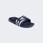 adidas Unisex Adissage Slides Sandal, Dark Blue/White/Dark Blue, 6 US Men