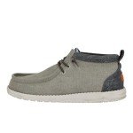 Hey Dude Men's Wally Mid Salt N Stone Grey/Black Size 11 | Men's Shoes | Men Slip-on Loafers | Comfortable & Light-Weight
