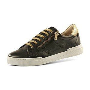 JATAREA Women's Fashion Sneakers Shoes| Lifestyle Travel Sneakers - Tara Black&Gold 10