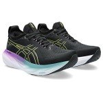 ASICS Women's Gel-Nimbus 25 Running Shoes, 8.5, Black/Glow Yellow
