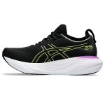 ASICS Women's Gel-Nimbus 25 Running Shoes, 8.5, Black/Glow Yellow