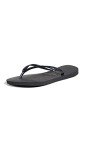 Havaianas Women's Slim Flip Flops Sandals - Black, 7/8