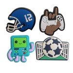 monochef Shoe Charms for Boys Teens: 35pcs Cute Shoe Decoration Charms for Shoes Bracelet Wristband Clog Sandals Party Favors Gifts Kids Adults Basketball Soccer Game Sports