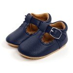 RVROVIC Baby Girl Moccasins Princess Sparkly Mary Jane Dresses Shoes Premium Lightweight Soft Sole Crib Shoes Toddler Shoes(6-12 Months Infant,A1-Royal Blue)