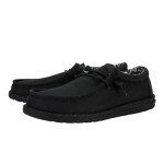 Hey Dude Women's Wendy Canvas Black/Black Size W8 | Women's Shoes | Women's Slip On Loafers | Comfortable & Light-Weight
