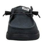 Hey Dude Women's Wendy Canvas Black/Black Size W8 | Women's Shoes | Women's Slip On Loafers | Comfortable & Light-Weight