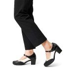 DREAM PAIRS Women's Oxfords Mary Jane Dress Shoes Heels for Women,Size 8,Black/White-PU,SDOX2301W