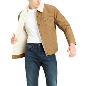 Levi's Men's Sherpa Trucker Jacket (Also Available in Big & Tall), (New) Cougar Canvas, X-Large