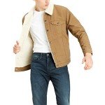 Levi's Men's Sherpa Trucker Jacket (Also Available in Big & Tall), (New) Cougar Canvas, X-Large