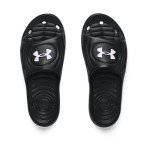 Under Armour mens Locker Iv Slide Sandal, Black Black White 001, 11 US