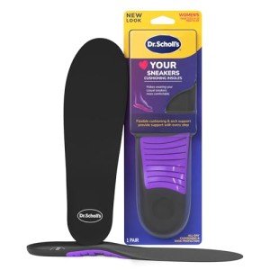 Dr. Scholl's® Love Your Sneakers Full Length Insoles, All-Day Comfort for Slip on & High Top Sneaker, Prevent Discomfort, Arch Support, Absorb Shock, Trim Insert to Fit Shoe, Women Size 6-10, 1 Pair