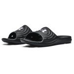 Under Armour mens Locker Iv Slide Sandal, Black Black White 001, 11 US