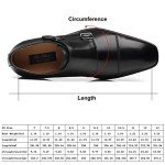 La Milano Mens Double Monk Strap Slip on Loafer Cap Toe Leather Oxford Formal Business Casual Comfortable Dress Shoes for Men