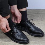 Handshop 3 Pairs Dress Shoe Laces for Men, Replacement Shoelaces for Dress Shoes, Waxed Round Shoe Strings for Women’s Oxford Shoes and Chukka(Black, 31.5")