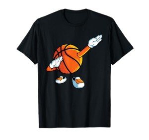 Funny Dabbing Basketball Dancing Ball Game In Shoes For Boys T-Shirt