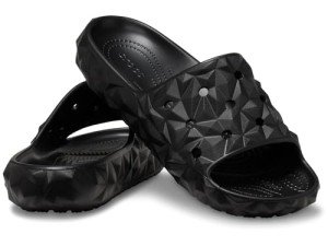 Crocs 209608-001-M6W8 Classic Geometric Slide v2 Black Black