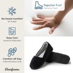 Dearfoams Women's Katie Microfiber Velour Espadrille Slipper, Black, Medium