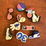 Ella & Emma 50Pcs Basketball Shoe Charms, Sports Team Shoe Pins Decorations Charms for Kids Boys. Shoes Charms Accessories For Clog Wristband Bracelet Girls Boys Teens Kids Birthday Party Favor Gifts,