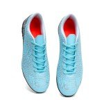 HaloTeam Soccer Shoes Mens Cleats High-Top Outdoor Professional Training Turf Football Boots Breathable Athletic Sneaker for AG/FG,R231190 Cyan,11 US