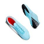 HaloTeam Soccer Shoes Mens Cleats High-Top Outdoor Professional Training Turf Football Boots Breathable Athletic Sneaker for AG/FG,R231190 Cyan,11 US
