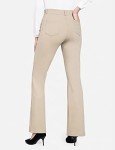 BALEAF Womens Khaki Work Pants Yoga Dress Pants Bootcut Pull On Slacks Petite Business Casual Office Trouser Pockets 29" L