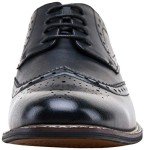 Jousen Men's Dress Shoes Wingtip Brogue Oxford Formal Shoes for Men Business Derby Shoes (AMY601 Black 10)