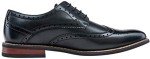 Jousen Men's Dress Shoes Wingtip Brogue Oxford Formal Shoes for Men Business Derby Shoes (AMY601 Black 10)
