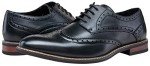 Jousen Men's Dress Shoes Wingtip Brogue Oxford Formal Shoes for Men Business Derby Shoes (AMY601 Black 10)