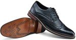 Jousen Men's Dress Shoes Wingtip Brogue Oxford Formal Shoes for Men Business Derby Shoes (AMY601 Black 10)