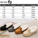DL Women's Moccasin Slippers Comfy Micro Suede Memory Foam House Shoes with Indoor Outdoor Anti-Skid Rubber Sole Brown, 7
