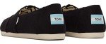 TOMS Women's Alpargata Recycled Cotton Canvas Slip On Sneaker Black Recycled Cotton Canvas
