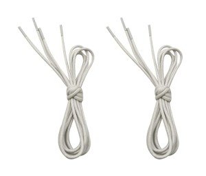 VSUDO Waxed Round 32" White Dress Shoe Laces for Mens Dress Shoes, 1/8" Thin Formal Business Oxford White Dress Shoe Strings for Dress Shoes, White Shoelaces for Dress Shoes (2 Pairs-White-080CM)