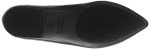 Amazon Essentials Women's Pointed-Toe Ballet Flat, Black Faux Leather, 9
