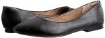 Amazon Essentials Women's Pointed-Toe Ballet Flat, Black Faux Leather, 9
