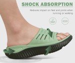 KuaiLu Womens Recovery Sandals Comfortable Plantar Fasciitis Arch Support Ladies Orthopedic Running Sport Slides Open Toe Slip On Thick Athletic Cushion Slippers Summer Beach Sandles Green 8