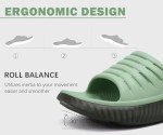 KuaiLu Womens Recovery Sandals Comfortable Plantar Fasciitis Arch Support Ladies Orthopedic Running Sport Slides Open Toe Slip On Thick Athletic Cushion Slippers Summer Beach Sandles Green 8