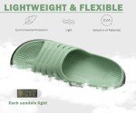 KuaiLu Womens Recovery Sandals Comfortable Plantar Fasciitis Arch Support Ladies Orthopedic Running Sport Slides Open Toe Slip On Thick Athletic Cushion Slippers Summer Beach Sandles Green 8