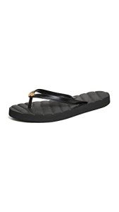 Tory Burch Women's Kira Flip Flops, Perfect Black/Gold, 8 Medium US