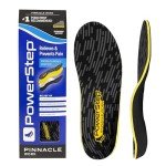 PowerStep Insoles, Pinnacle Work, Work Boot Arch Support, Insoles For Standing All Day, Arch Support Orthotic For Men, M7/W9