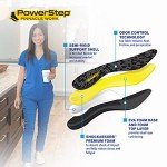 PowerStep Insoles, Pinnacle Work, Work Boot Arch Support, Insoles For Standing All Day, Arch Support Orthotic For Men, M7/W9