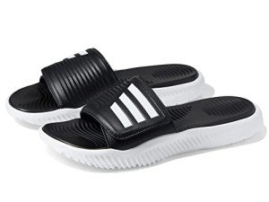 adidas Unisex Alphabounce 2.0 Slides Sandal, Black/White/Black, 14 US Women