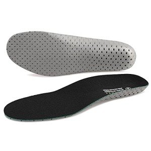 Knixmax Men's Sport Shoe Insoles, Comfort Thin Cushioning Orthotic Sneaker Inserts for Man, Breathable Running Innersoles Replacement Boot Liners Arch Support Water Sandal Insoles Black EU 46
