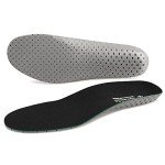 Knixmax Men's Sport Shoe Insoles, Comfort Thin Cushioning Orthotic Sneaker Inserts for Man, Breathable Running Innersoles Replacement Boot Liners Arch Support Water Sandal Insoles Black EU 46