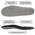 Knixmax Men's Sport Shoe Insoles, Comfort Thin Cushioning Orthotic Sneaker Inserts for Man, Breathable Running Innersoles Replacement Boot Liners Arch Support Water Sandal Insoles Black EU 46
