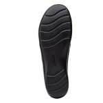 Clarks womens Cora Giny Loafer Flat, Black Tumbled/Smooth Leather, 10 Wide US